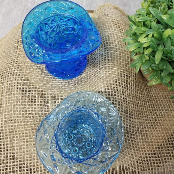 Vintage daisy and button glass hat/ Fenton like - Picture 5 of 10